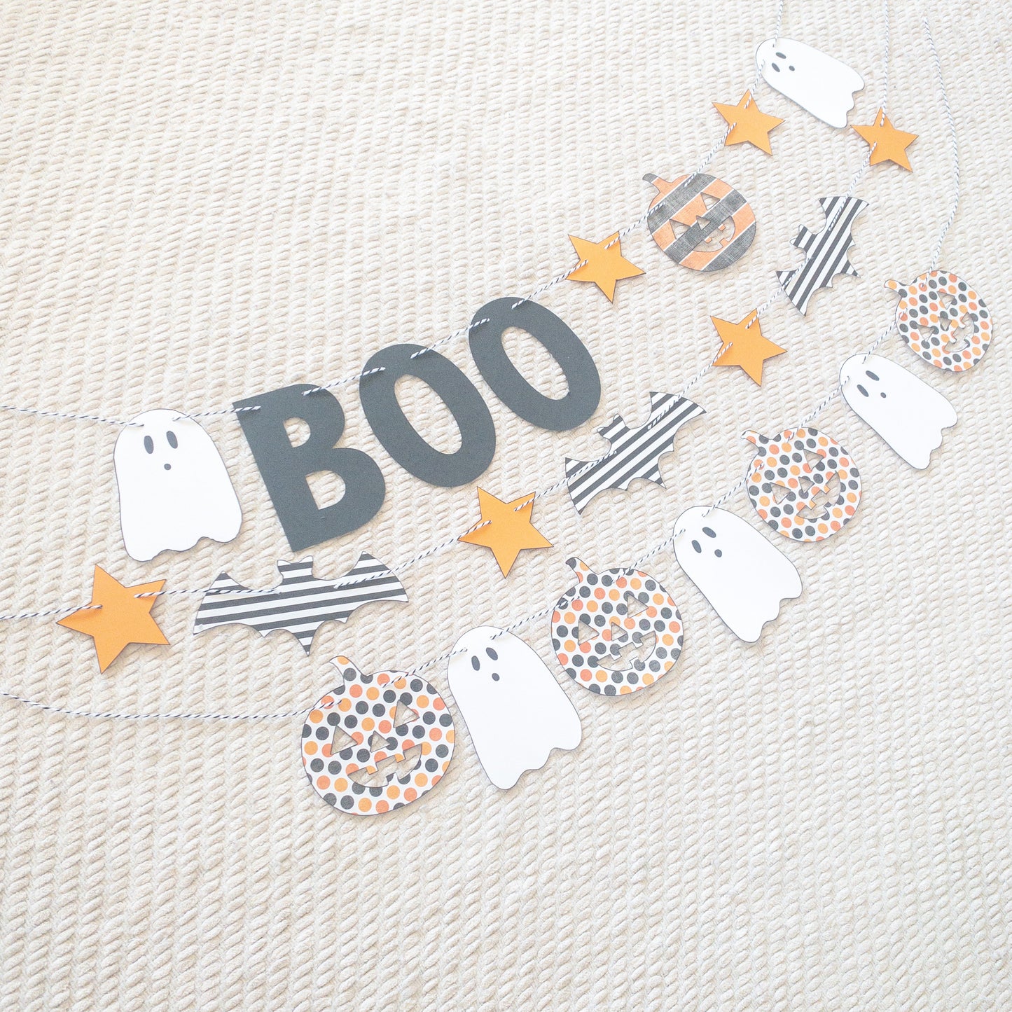 Halloween Boo Bats Pumpkins banner