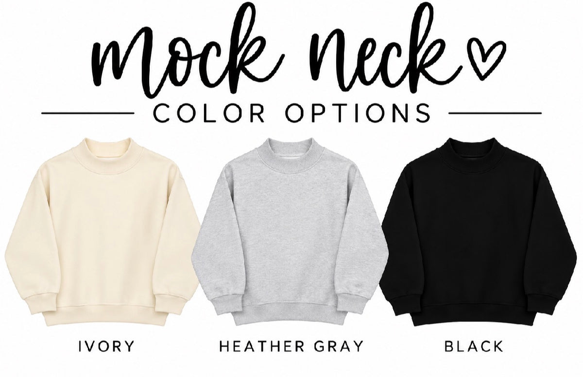 Nebraska Puff Vinyl Mock Neck Sweatshirt