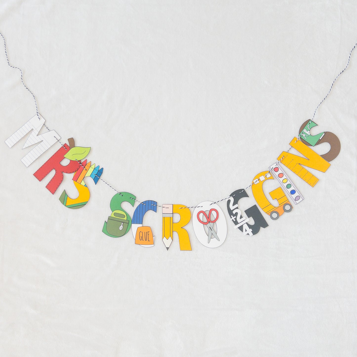 Personalized Teacher Name Banner