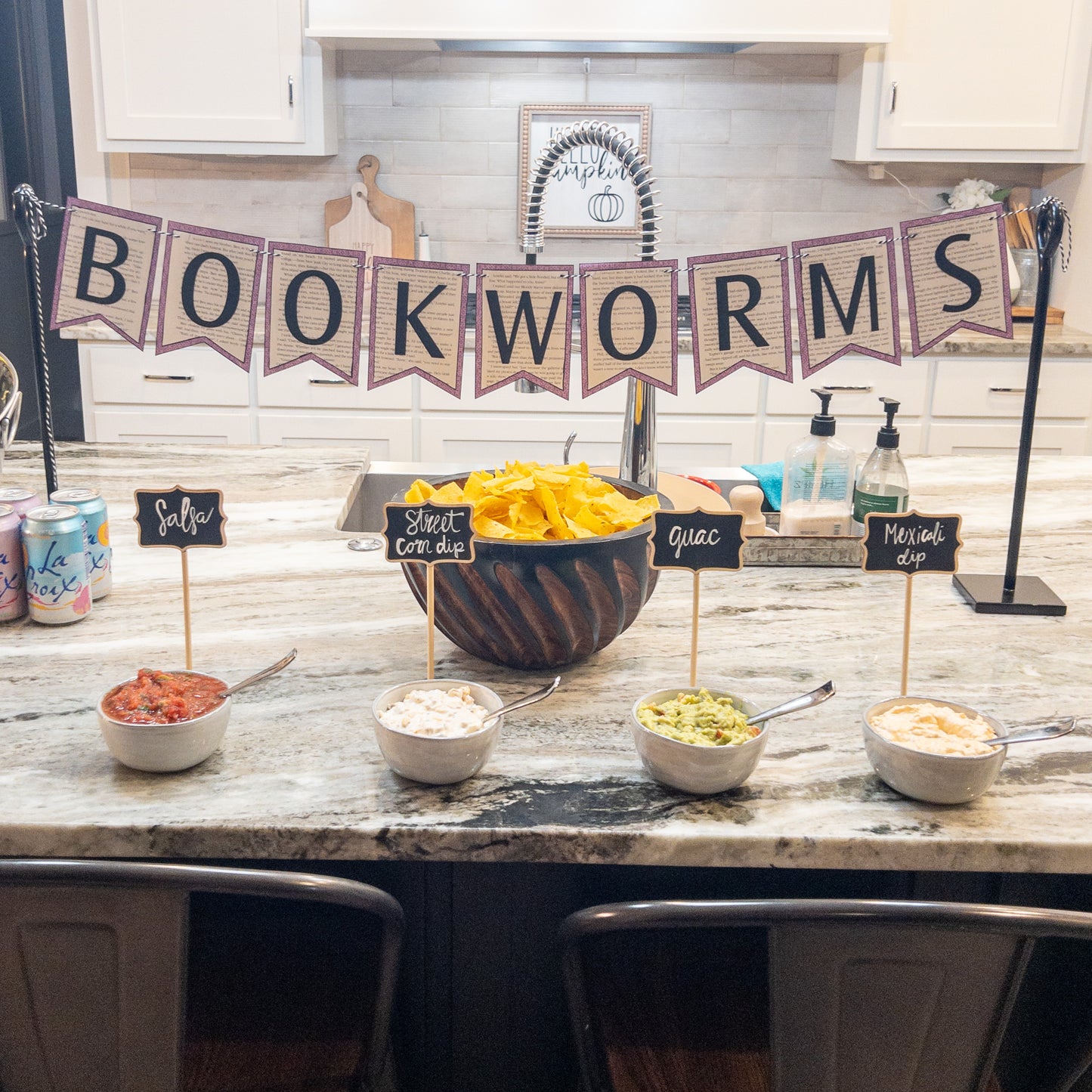 Bookworms Book Club Reading Themed Banner