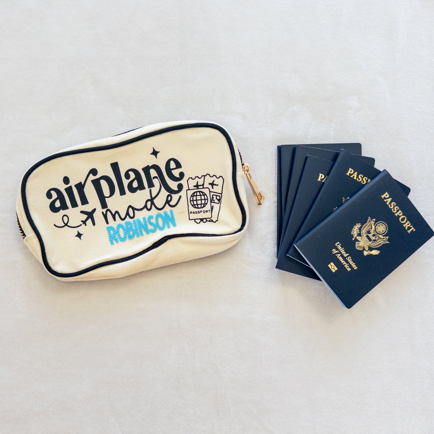 Personalized Canvas Passport Pouch