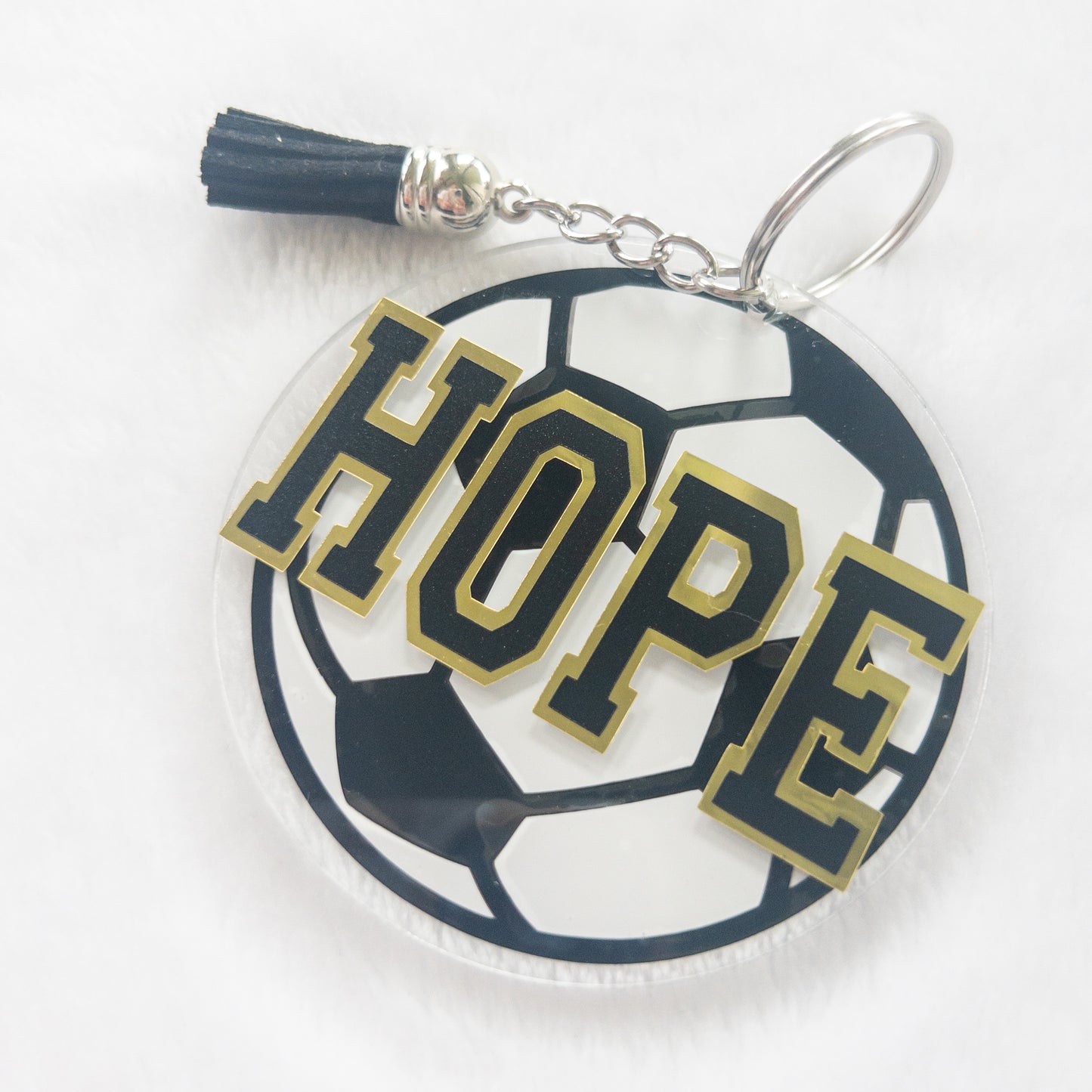 Personalized Soccer Name Keychain for Backpacks, Sports Bags, Luggage