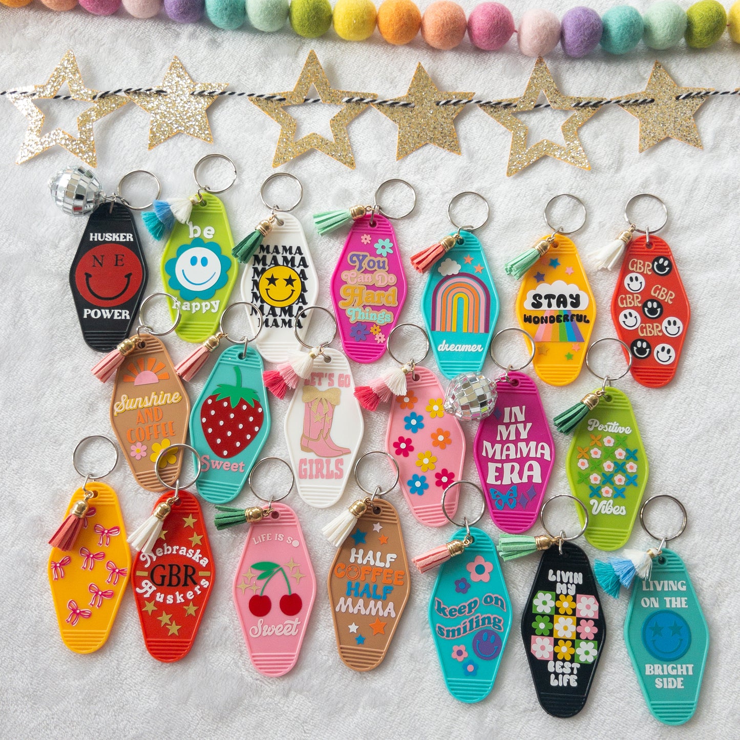 Keychains for Backpacks, Lunch Bags, Teacher Bags, Sports Bags, Car Keys