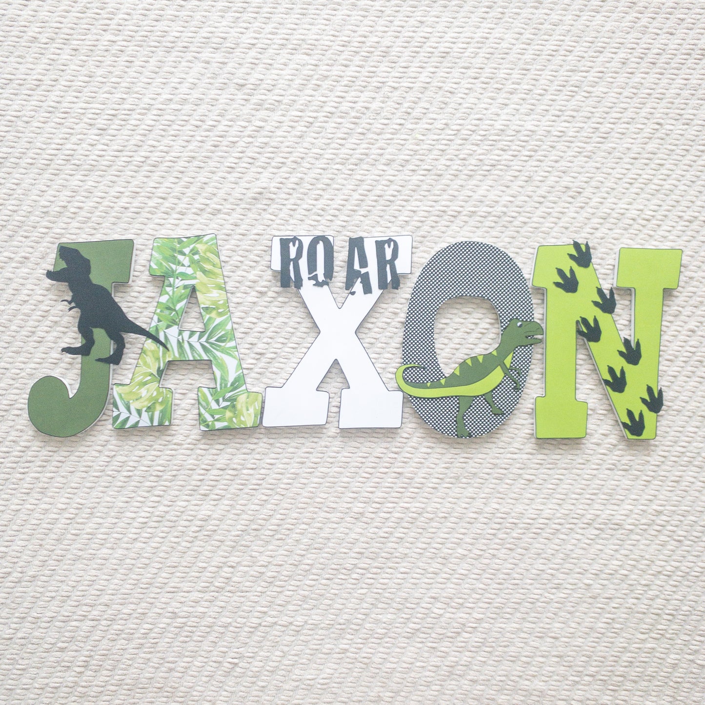 Dinosaur Custom Wood Letters