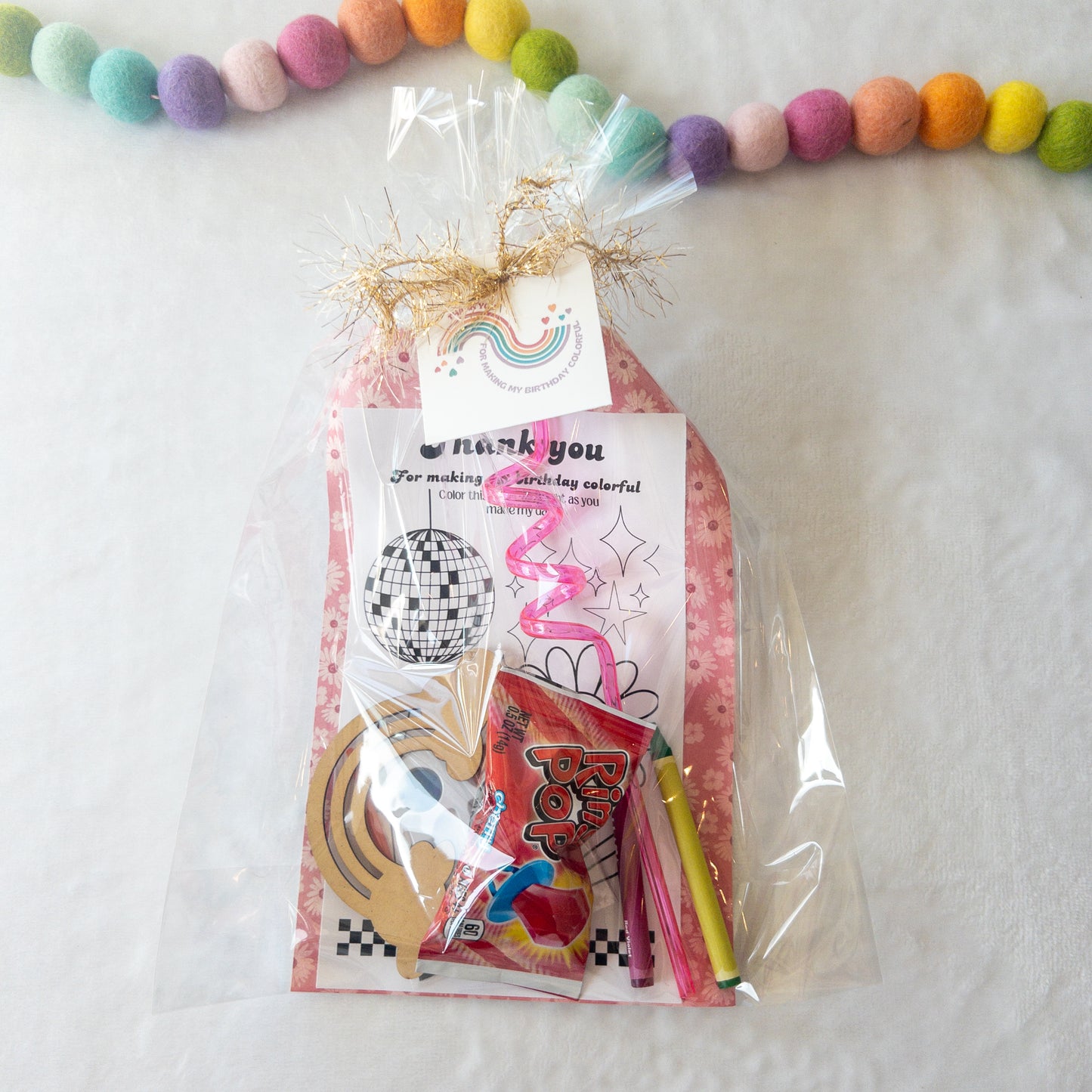 Rainbow Colorful Birthday Party Favors