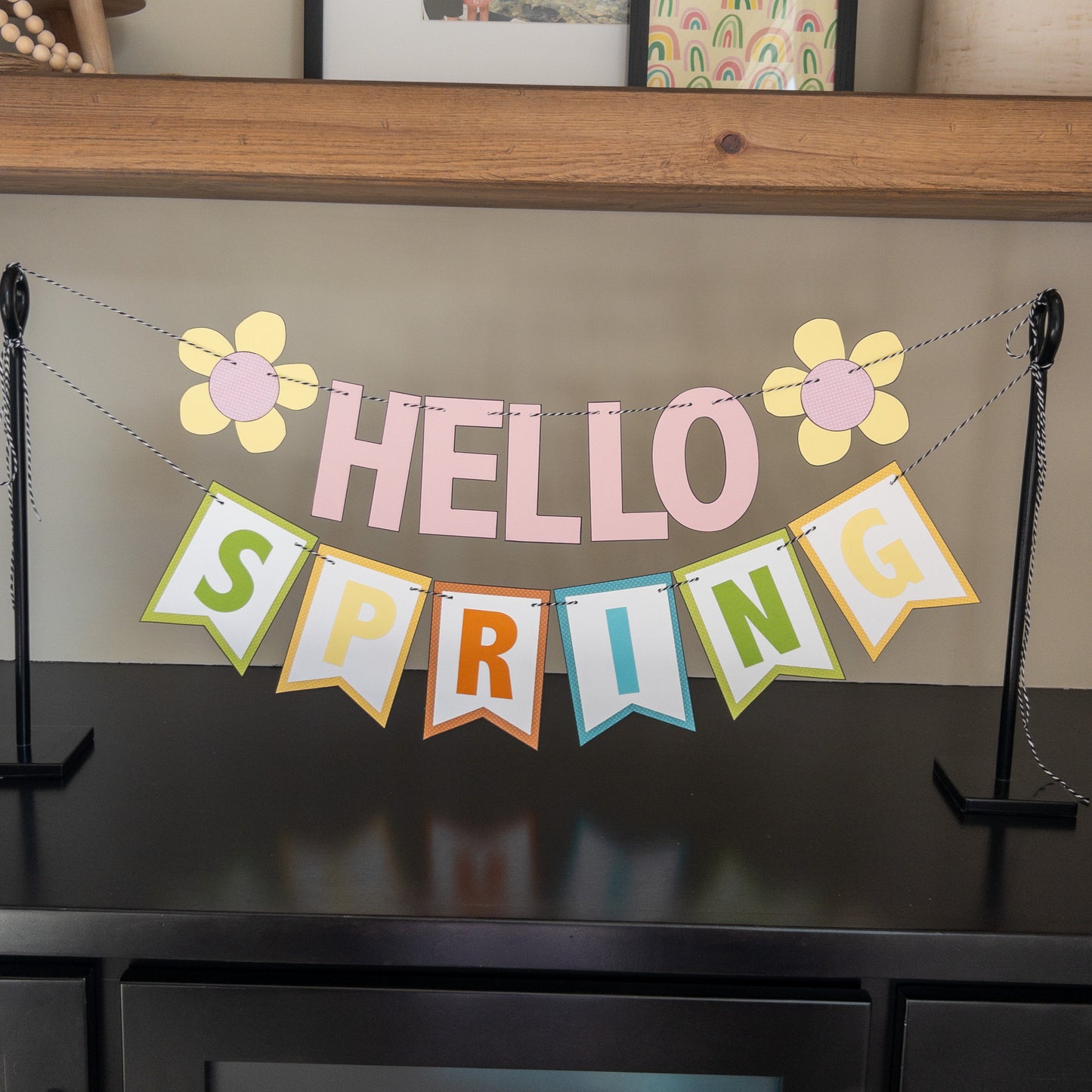 Hello Spring Paper Banner