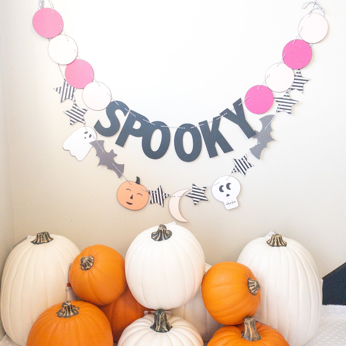 Spooky Halloween pink purple pastel banner