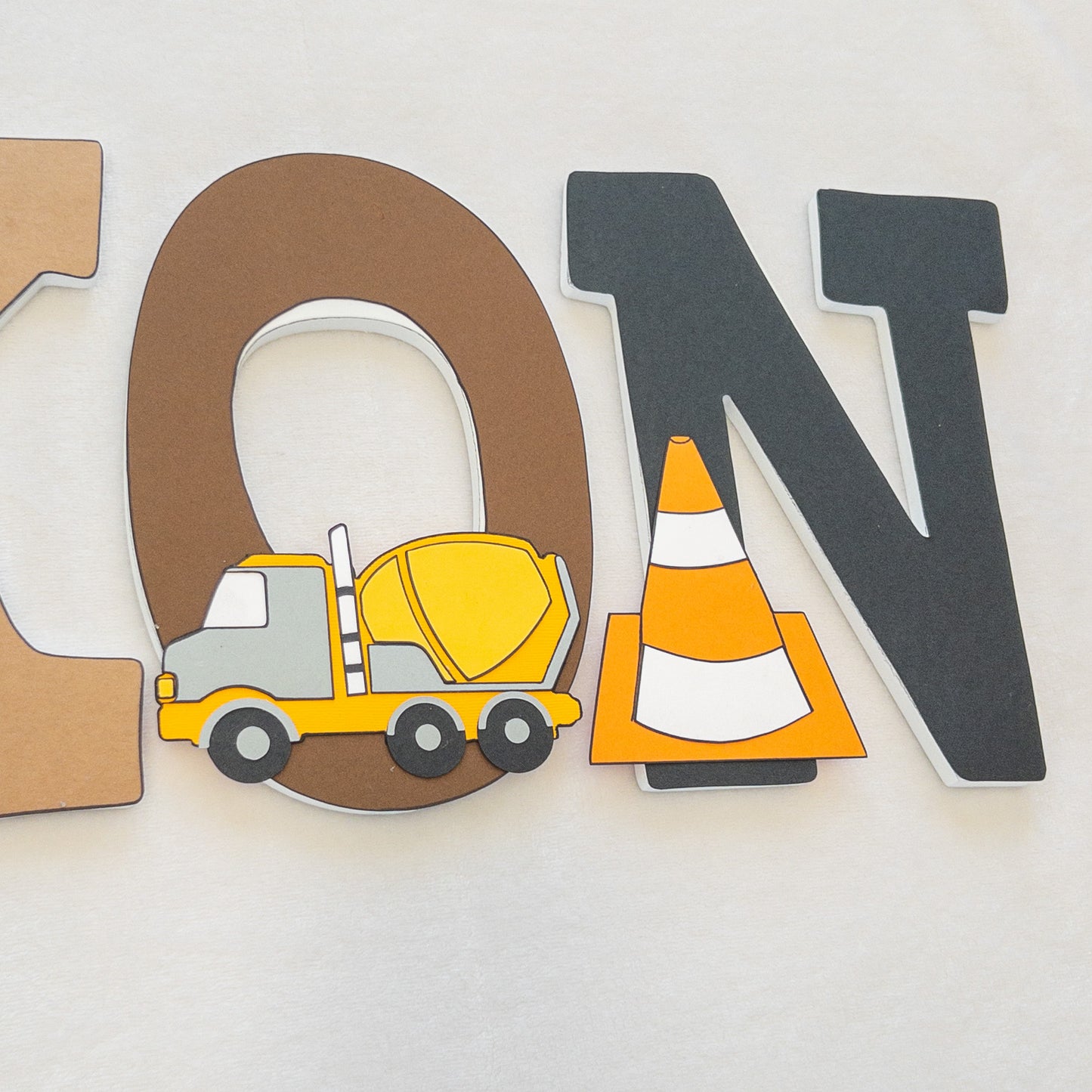 Construction Trucks Custom Wood Letters