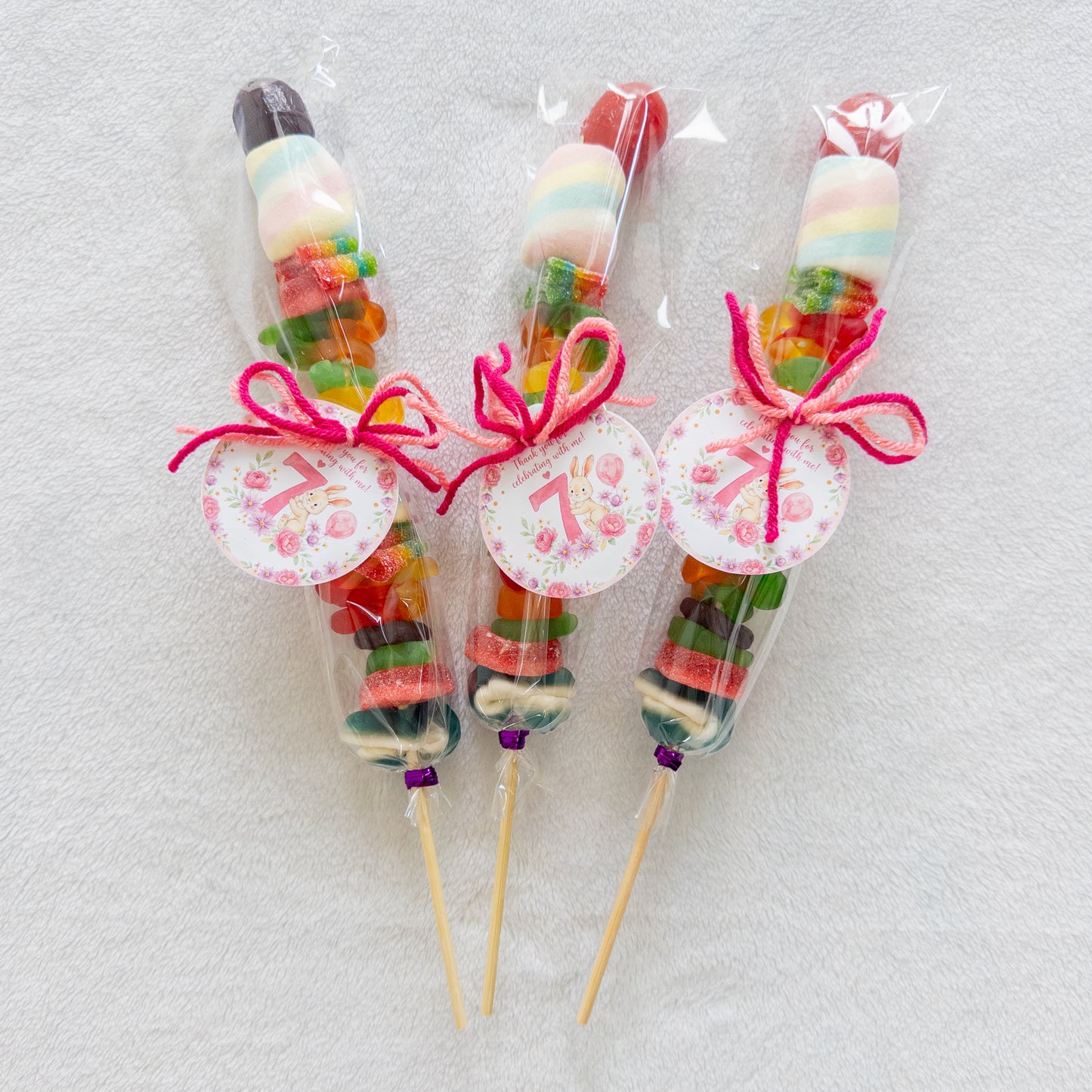 Candy Kebobs for kids birthday, baby shower, holidays, graduation