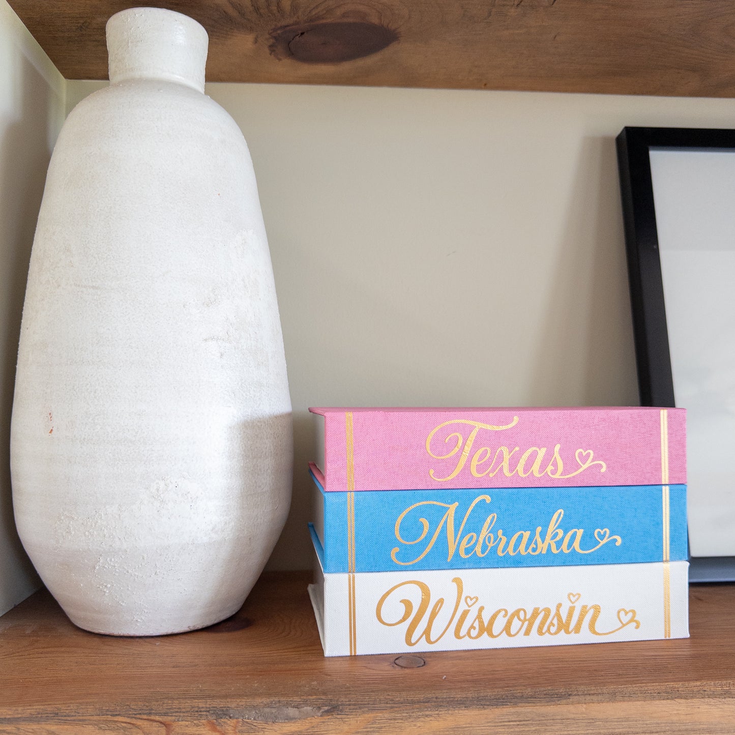 Custom Painted Book Stack | Personalized Home, Dorm & Classroom Decor