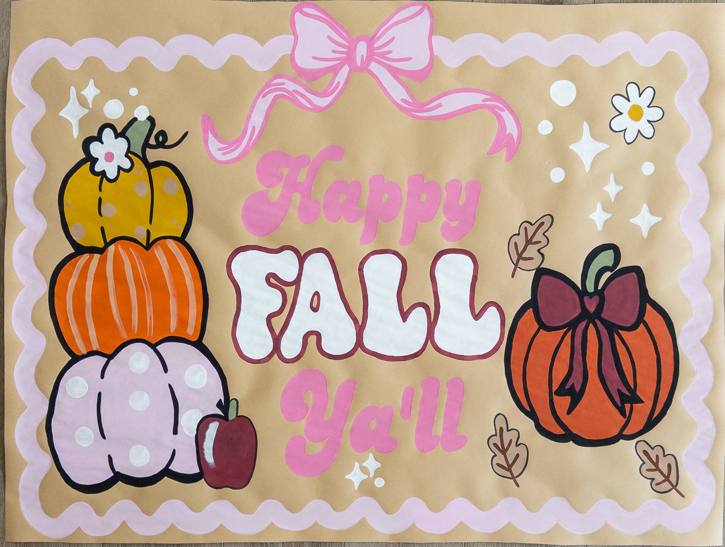 Custom Hand-Painted Kraft Paper Banner