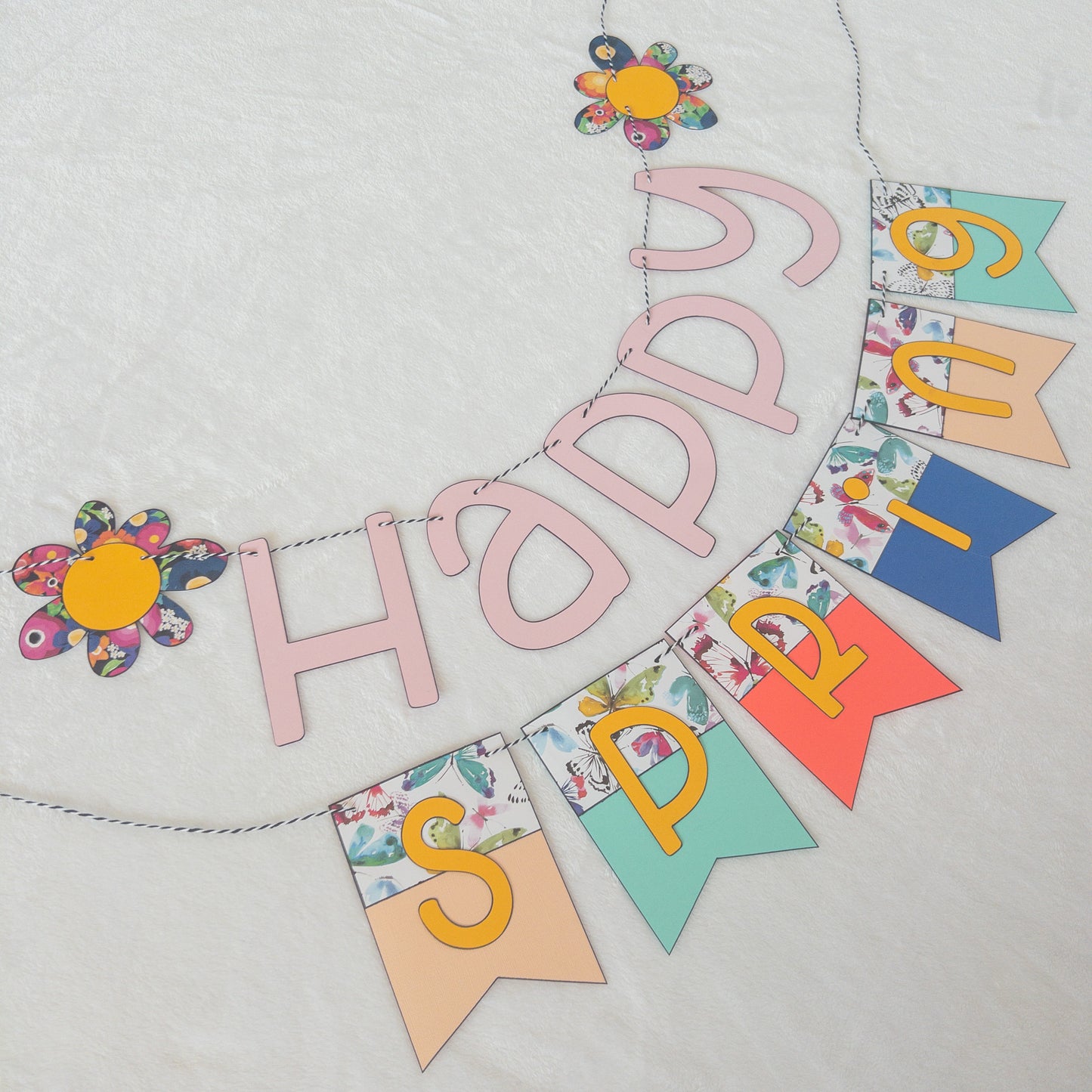 Happy Spring Paper Banner