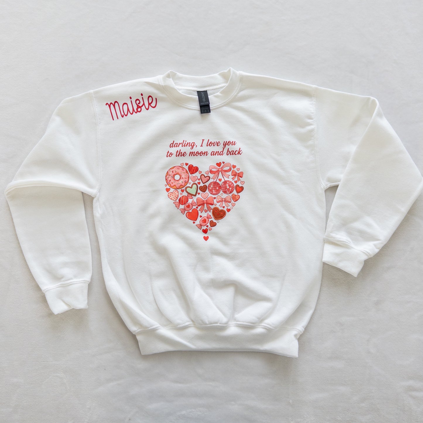 Personalized "To the Moon and Back" Valentine’s Crewneck