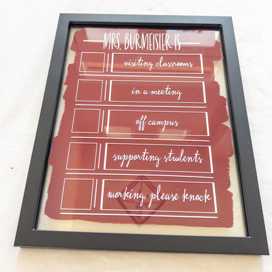 Custom Painted Principal Office Sign