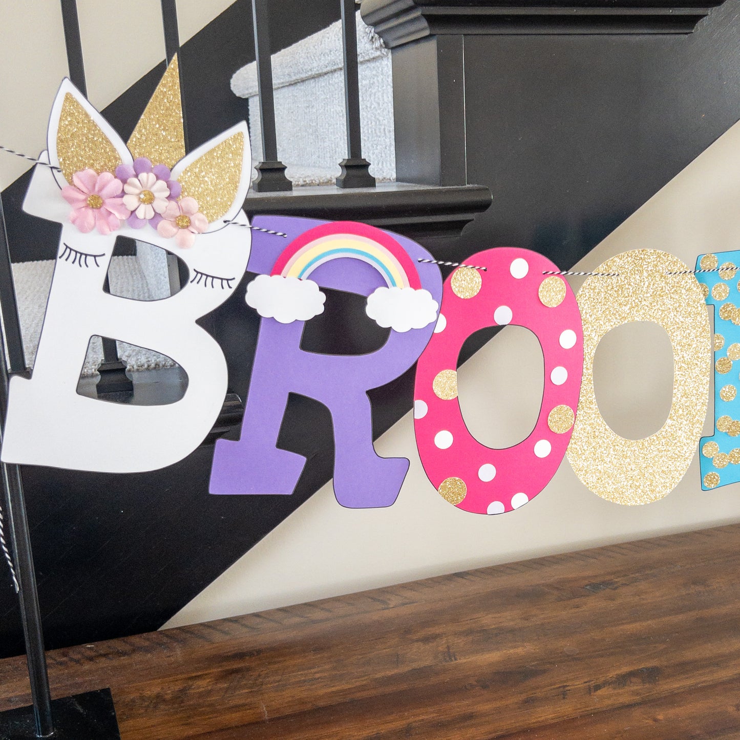 Unicorn Princess Custom Name Banner