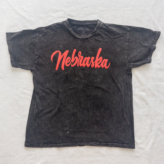 Nebraska Puff Vinyl Vintage Tee