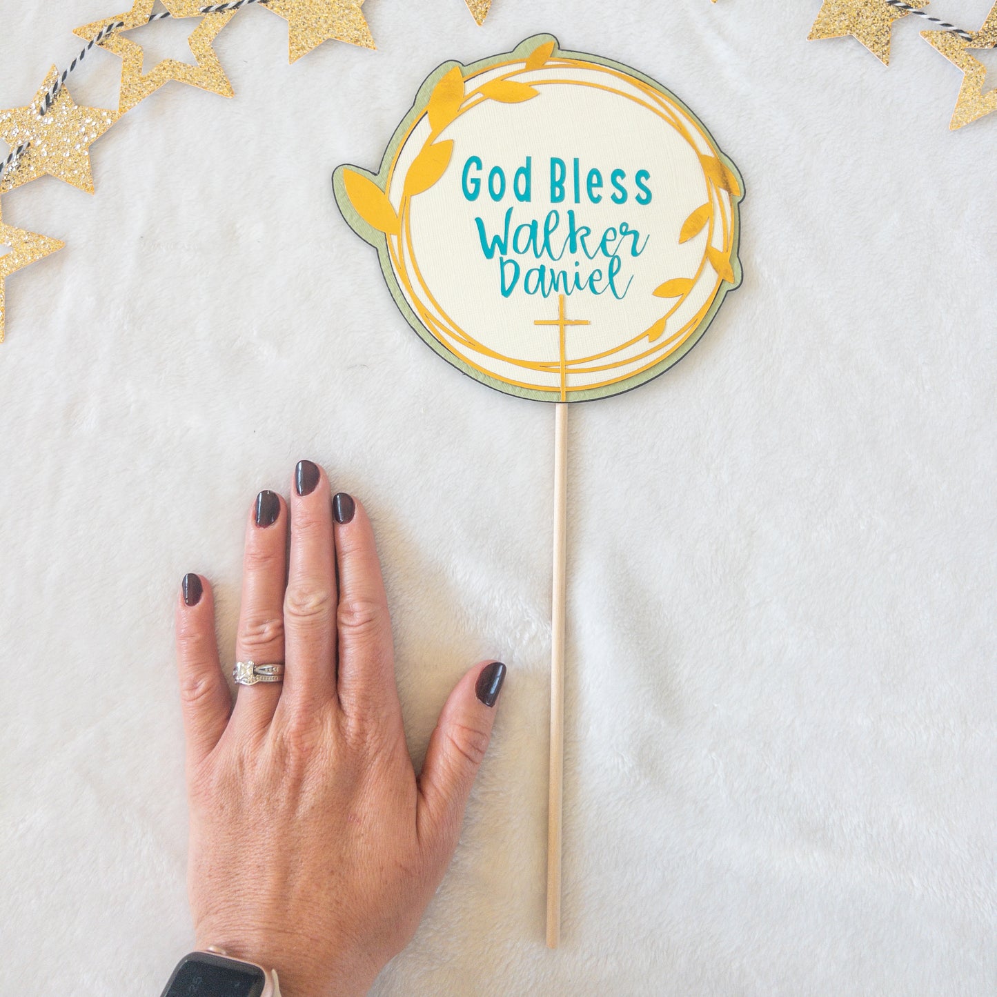 Baptism Christening Cake Topper