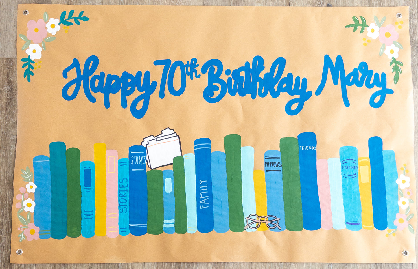 Custom Hand-Painted Kraft Paper Banner