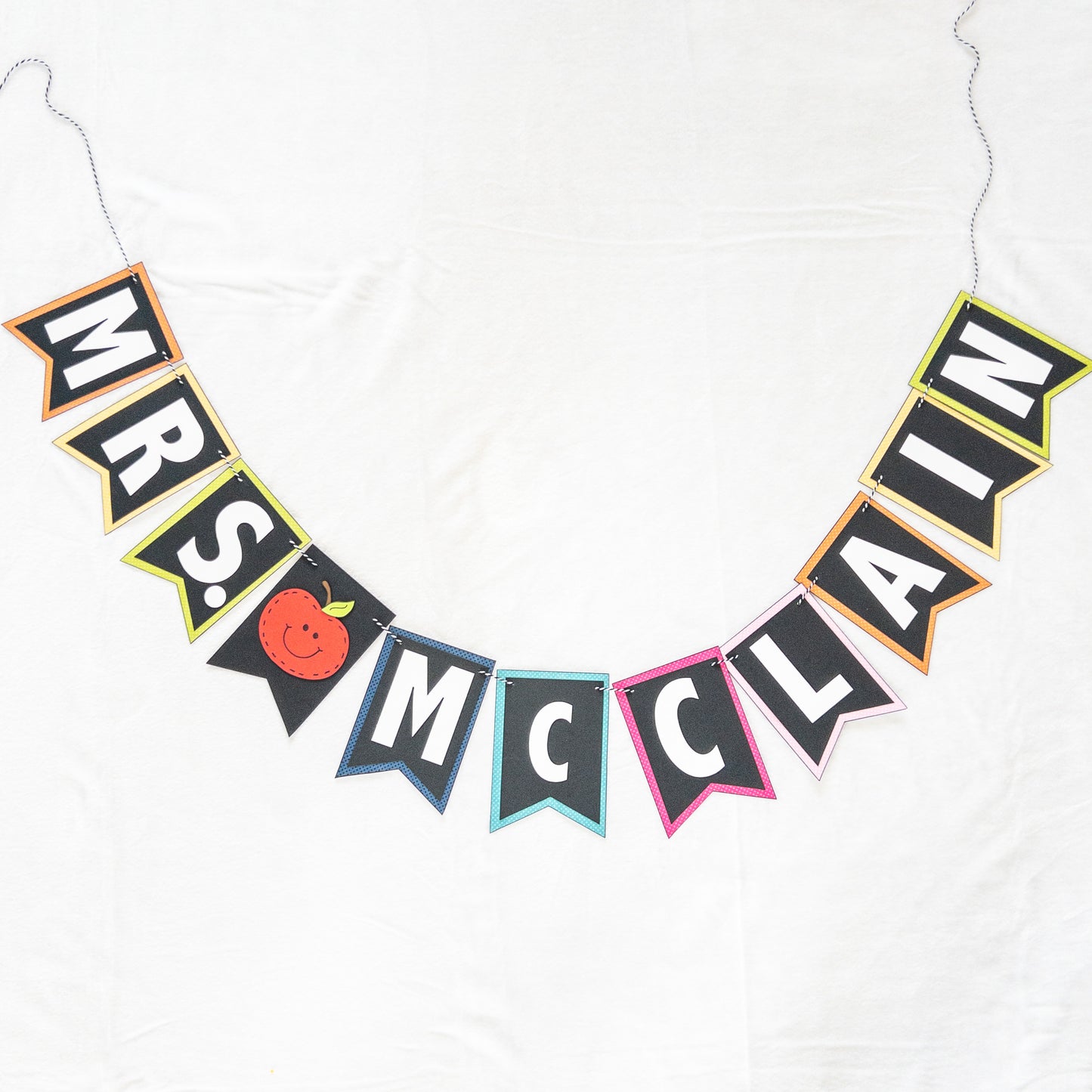 Personalized Teacher Classroom Name Banner