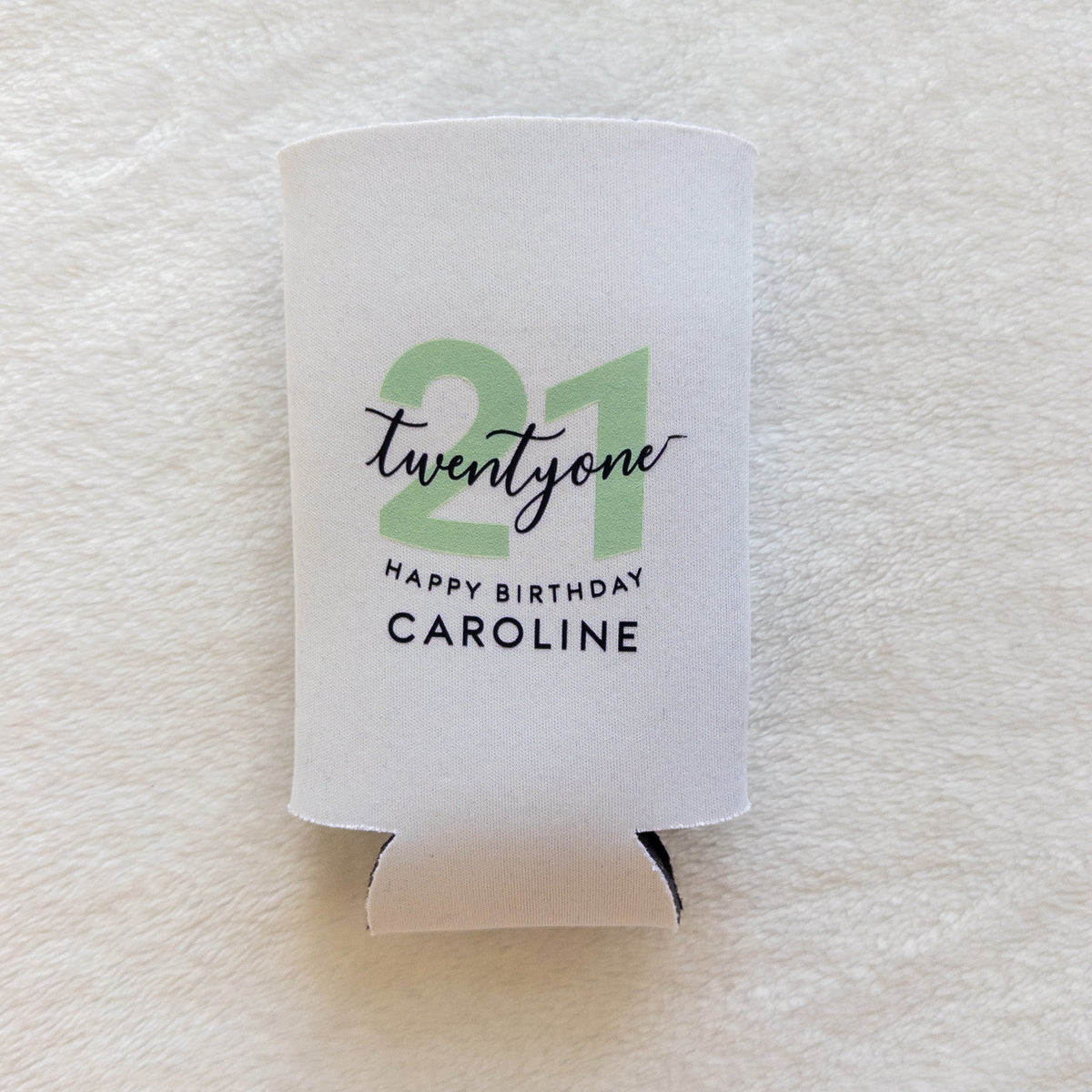 Custom 21st Birthday Can Cooler