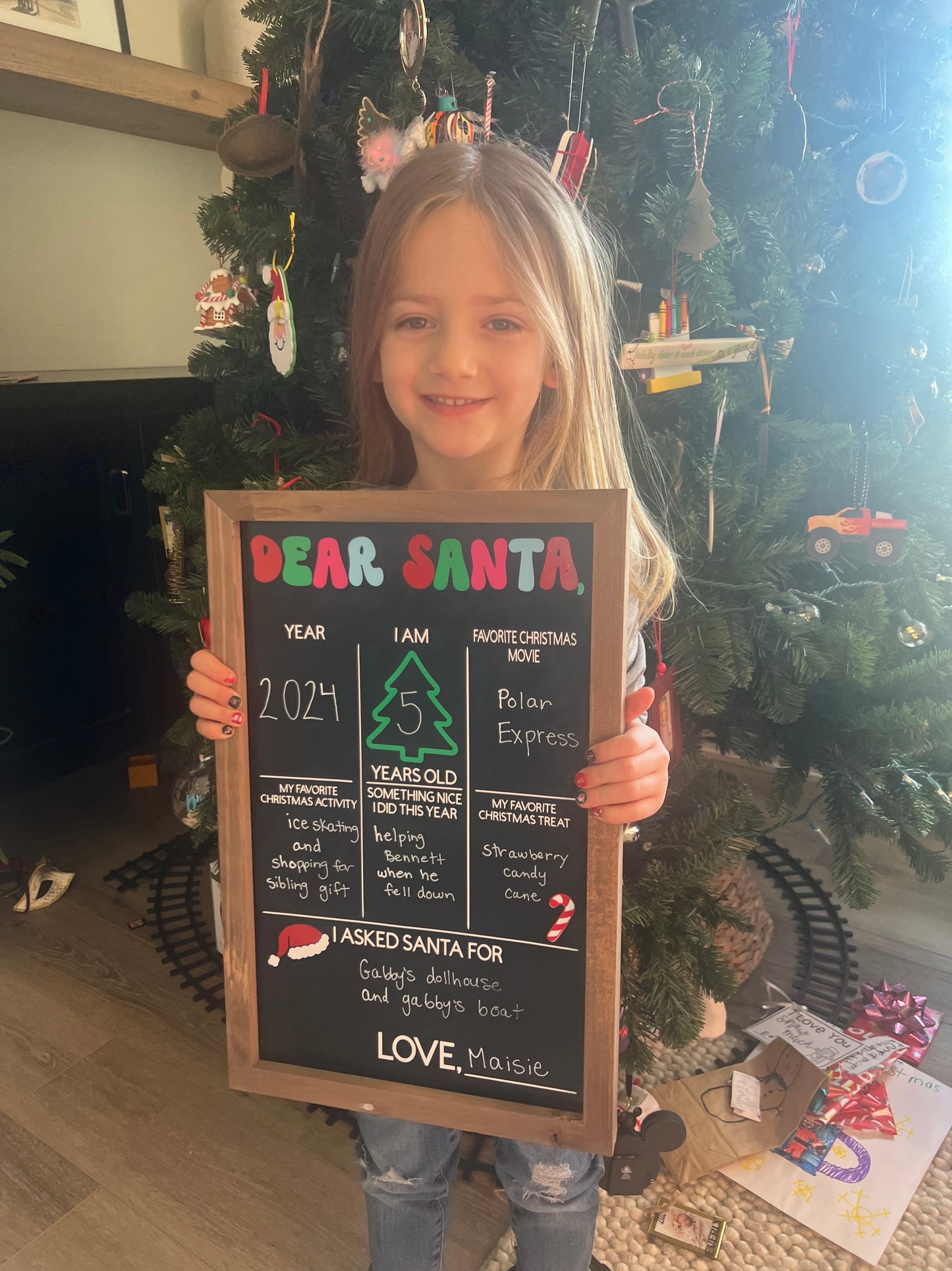 Christmas Memory Chalkboard Sign – Reusable Year After Year