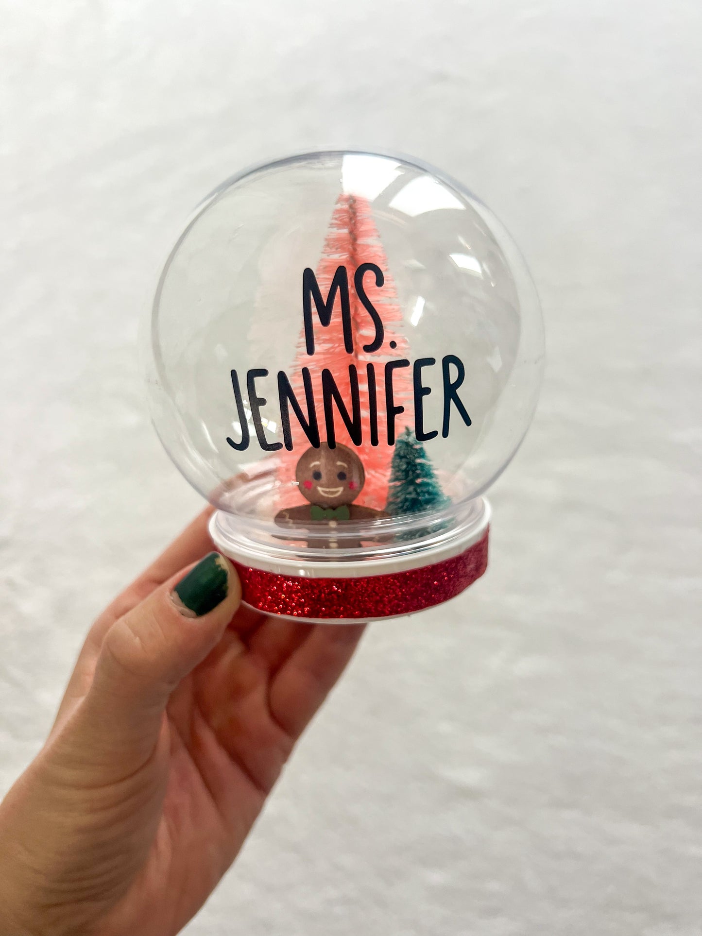 Personalized Snow Globe Gift Card Holder