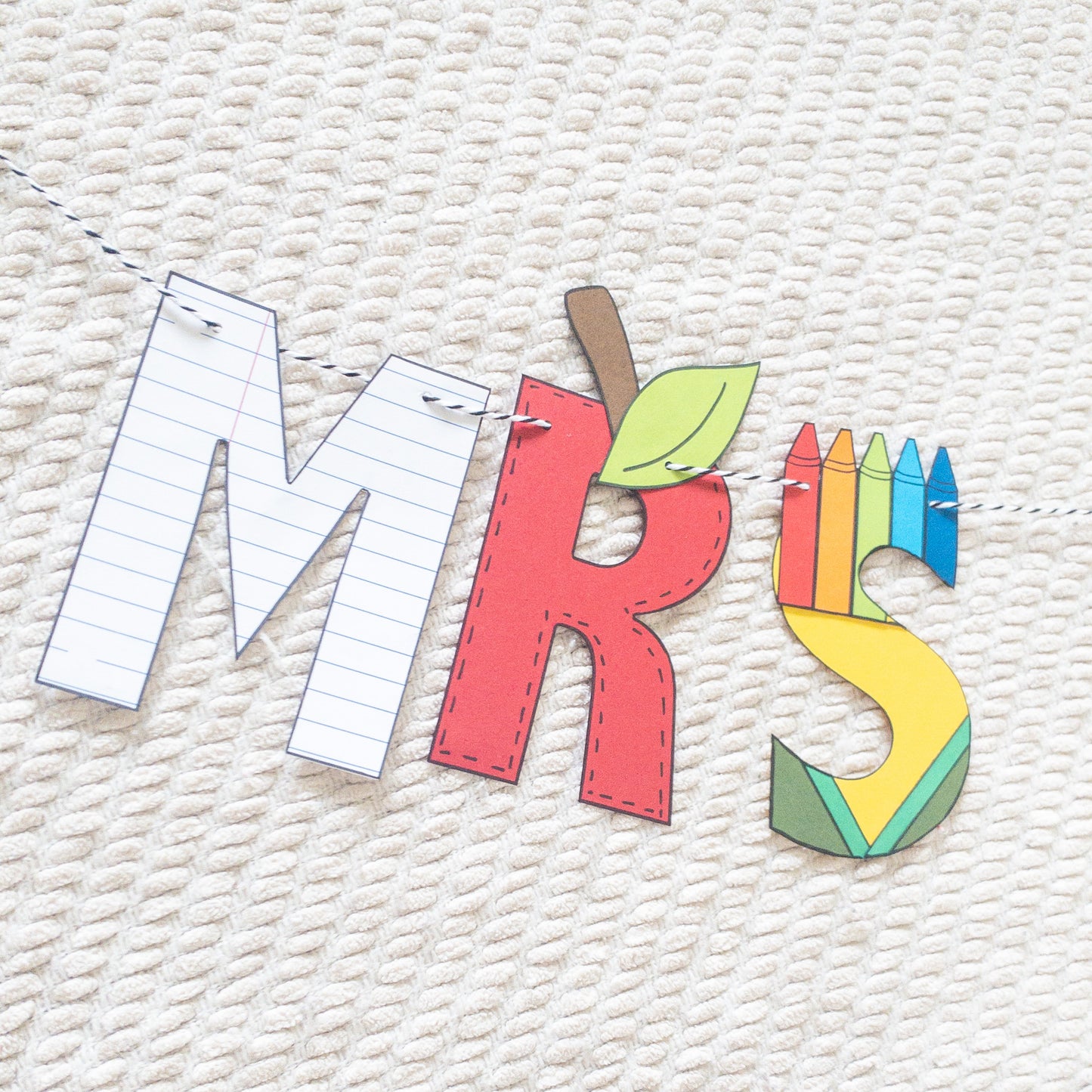 Personalized Teacher Name Banner