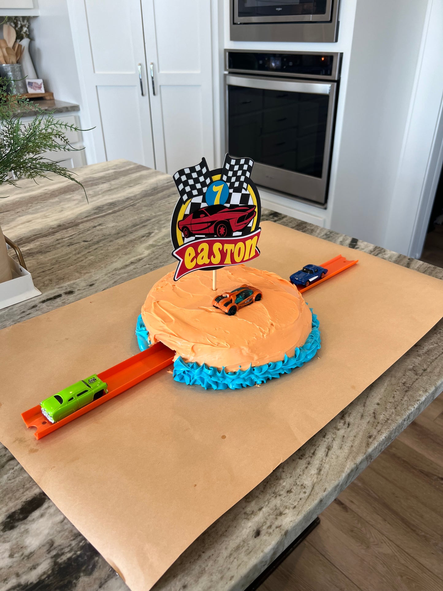 Race Car Birthday Cake Topper