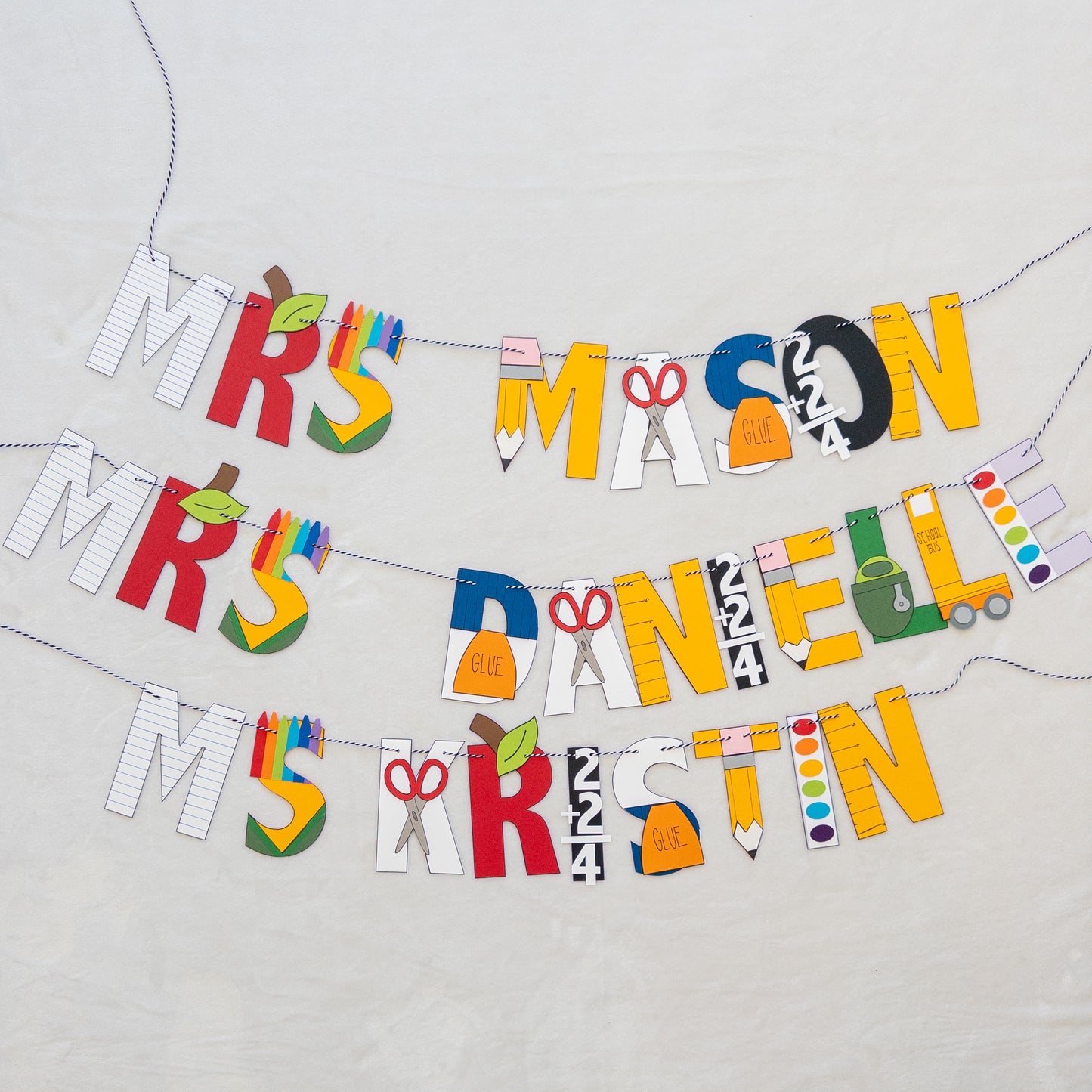Personalized Teacher Name Banner