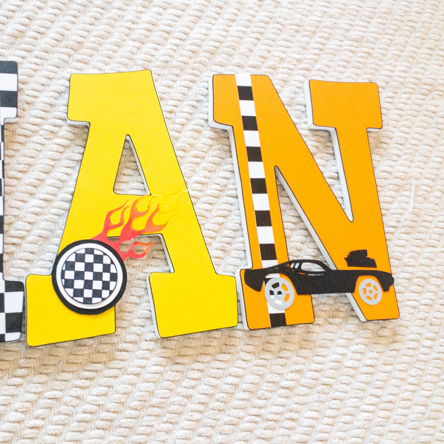 Racing Custom Wood Letters