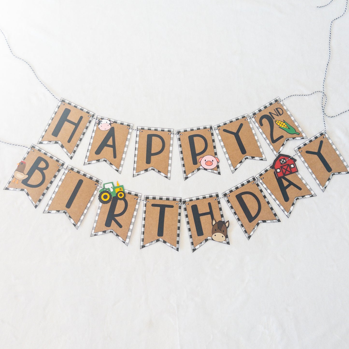 Farm Themed Birthday Banner