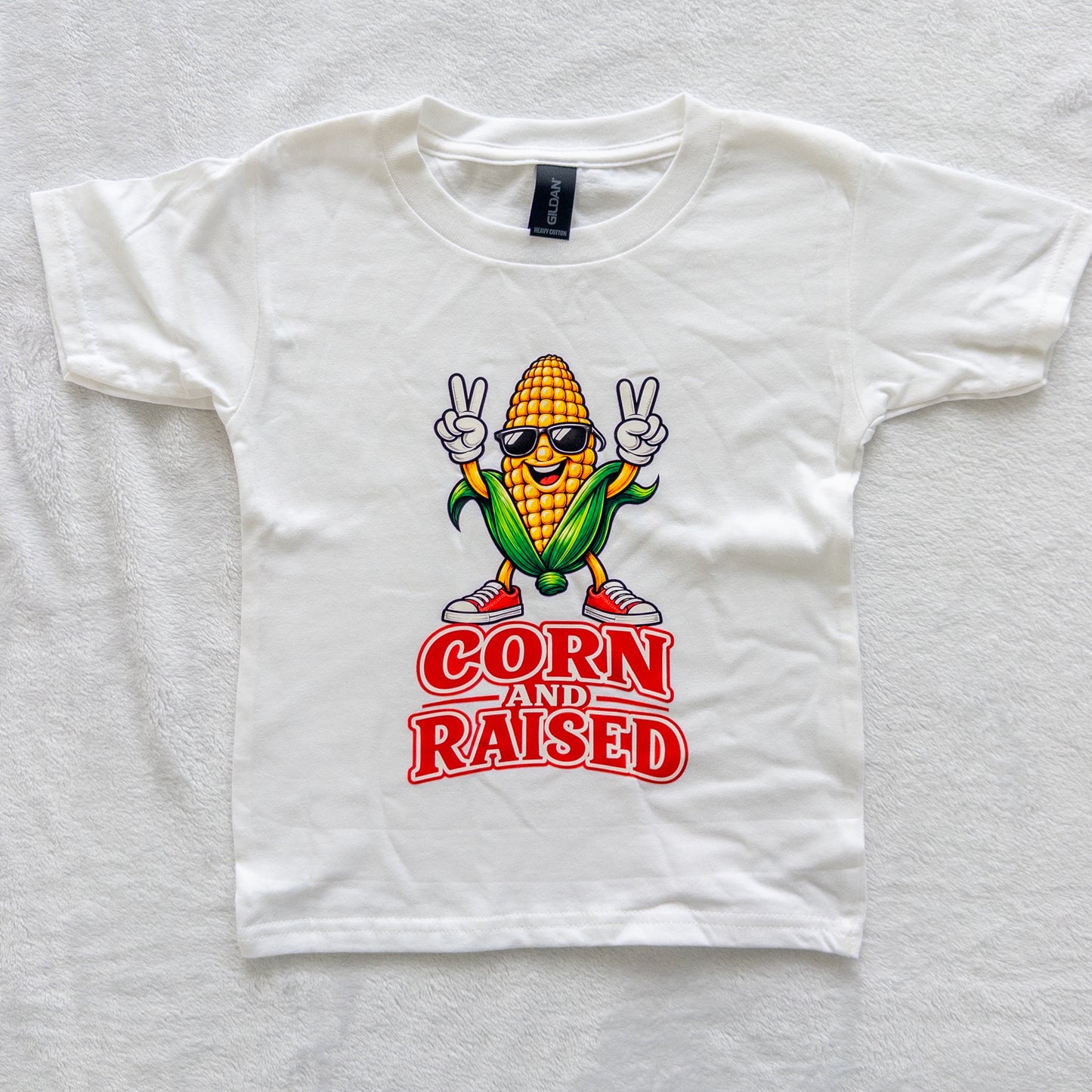 Youth “Corn and Raised” Graphic Tee