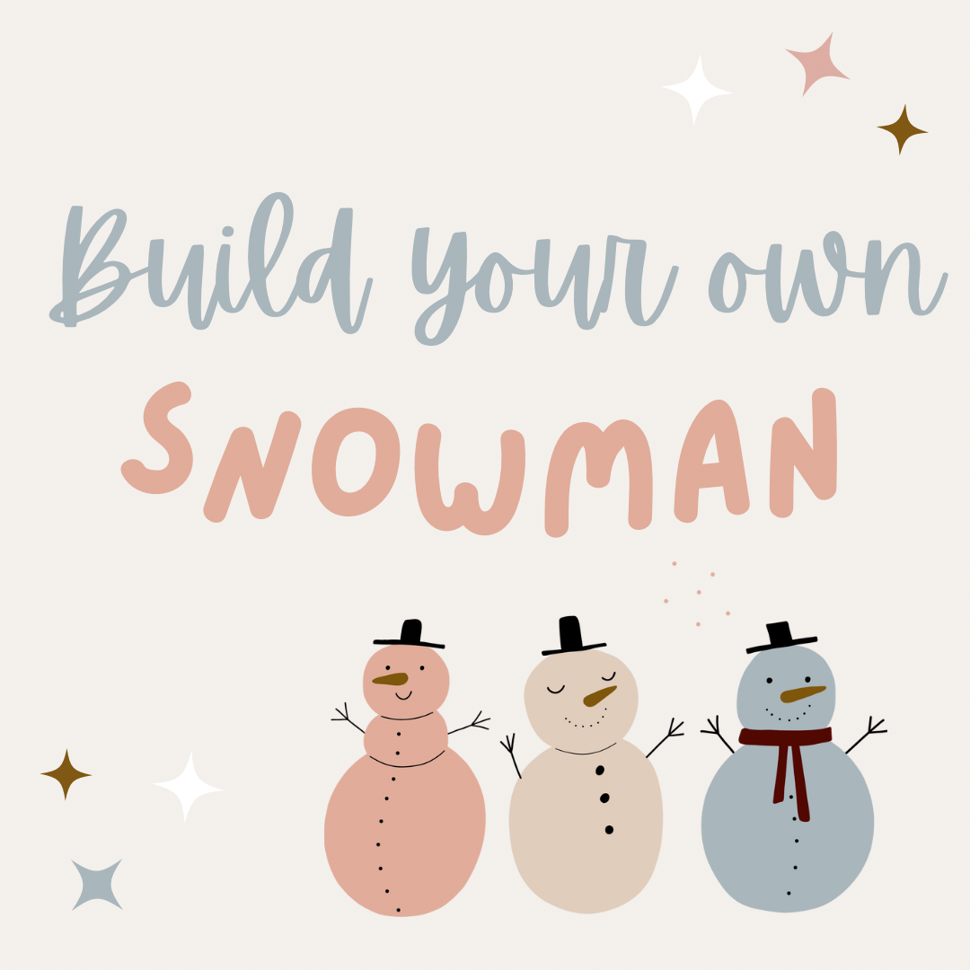 Build Your Own Snowman Playdough Kit Digital Printable