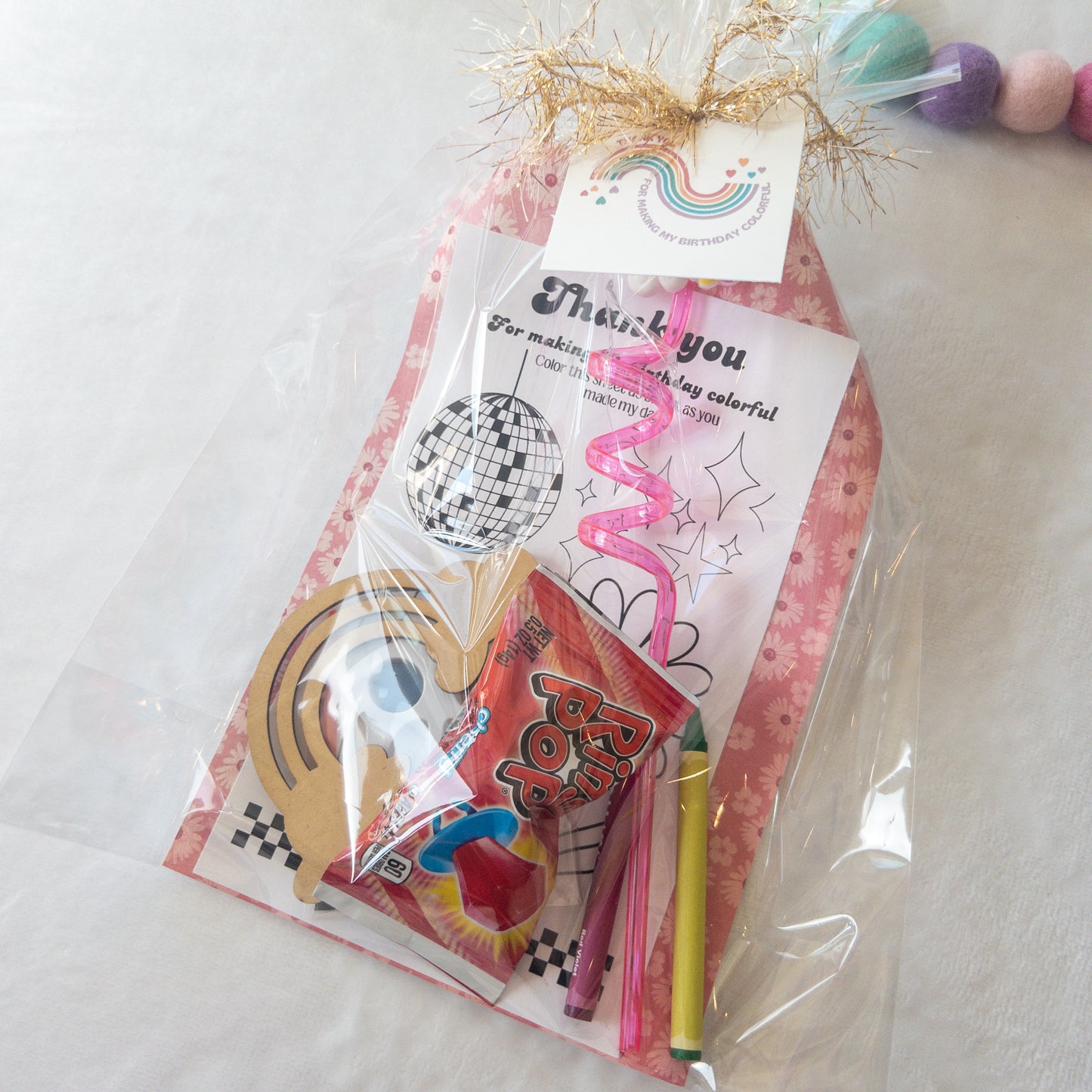 Rainbow Colorful Birthday Party Favors