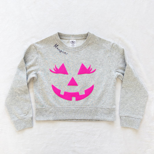 Personalized Girls Halloween Sweatshirt