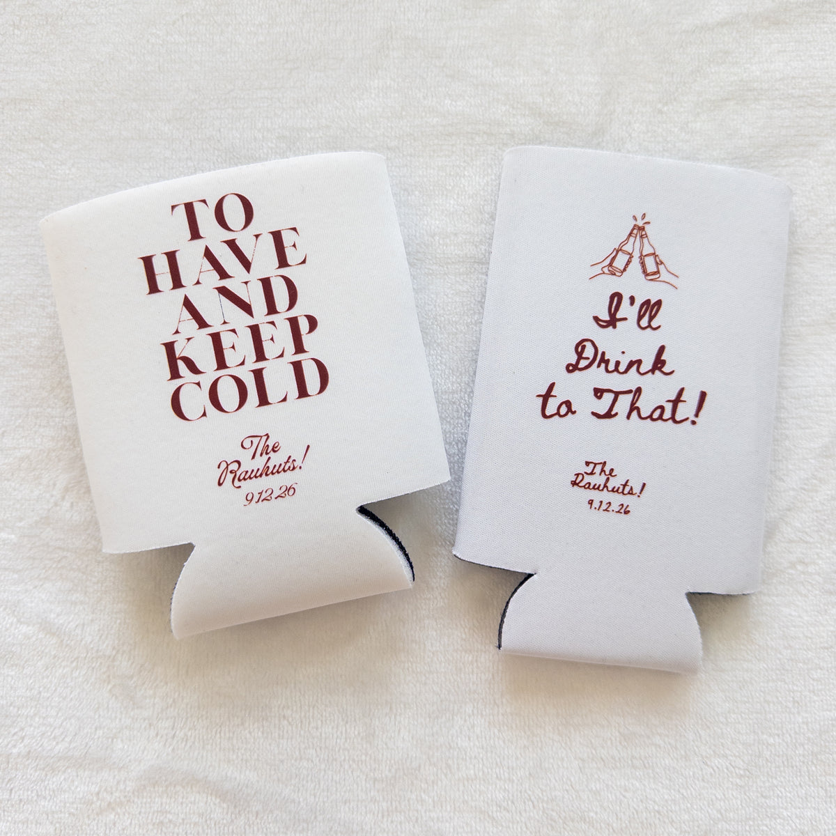 Custom Koozies for Bachelorette Party, birthday party, golf weekend, family reunion, or any other event