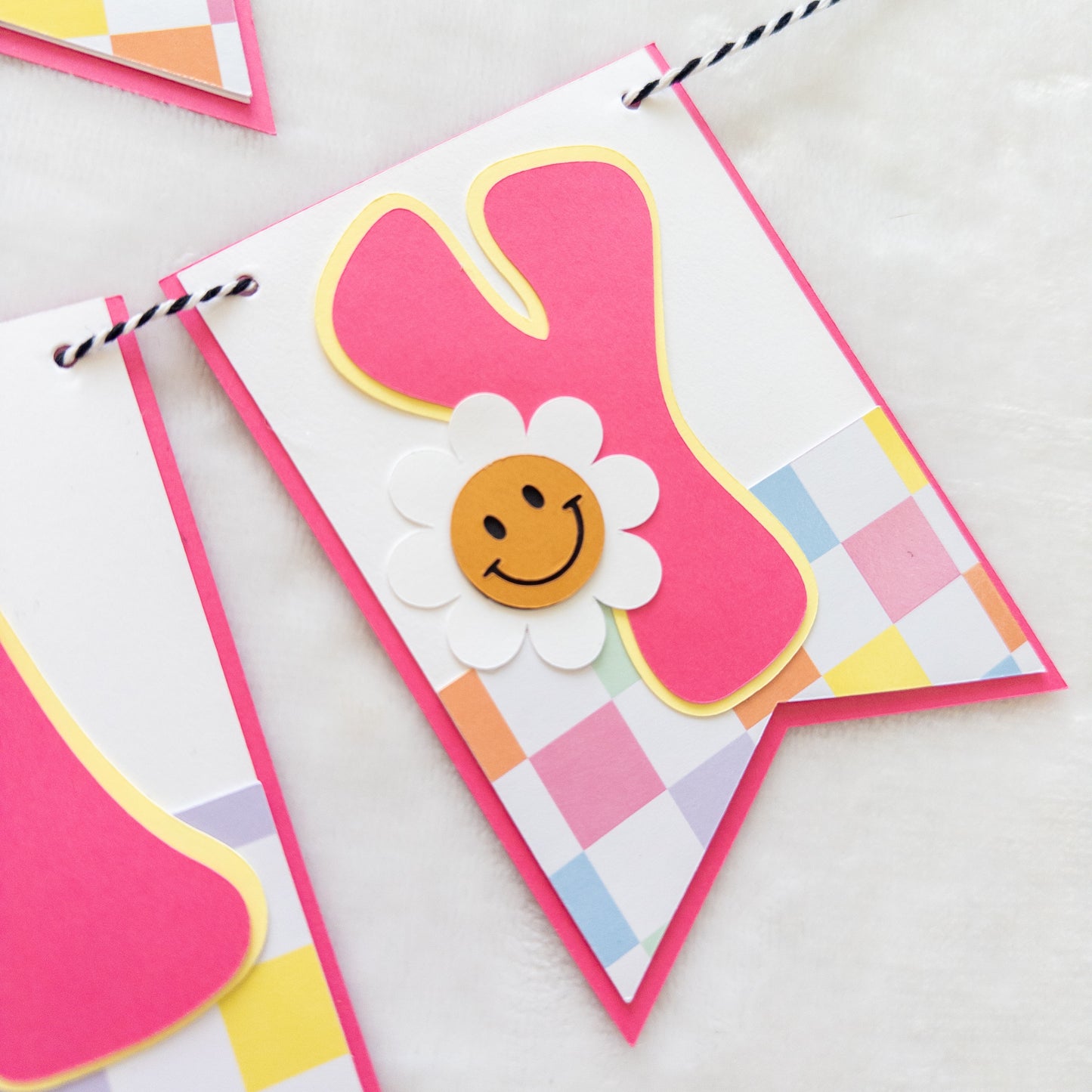 One Happy Baby First Birthday Banner – Retro-Inspired Party Decor