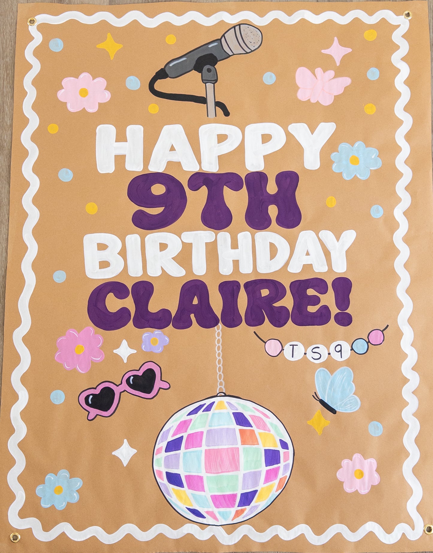 Custom Hand-Painted Kraft Paper Banner