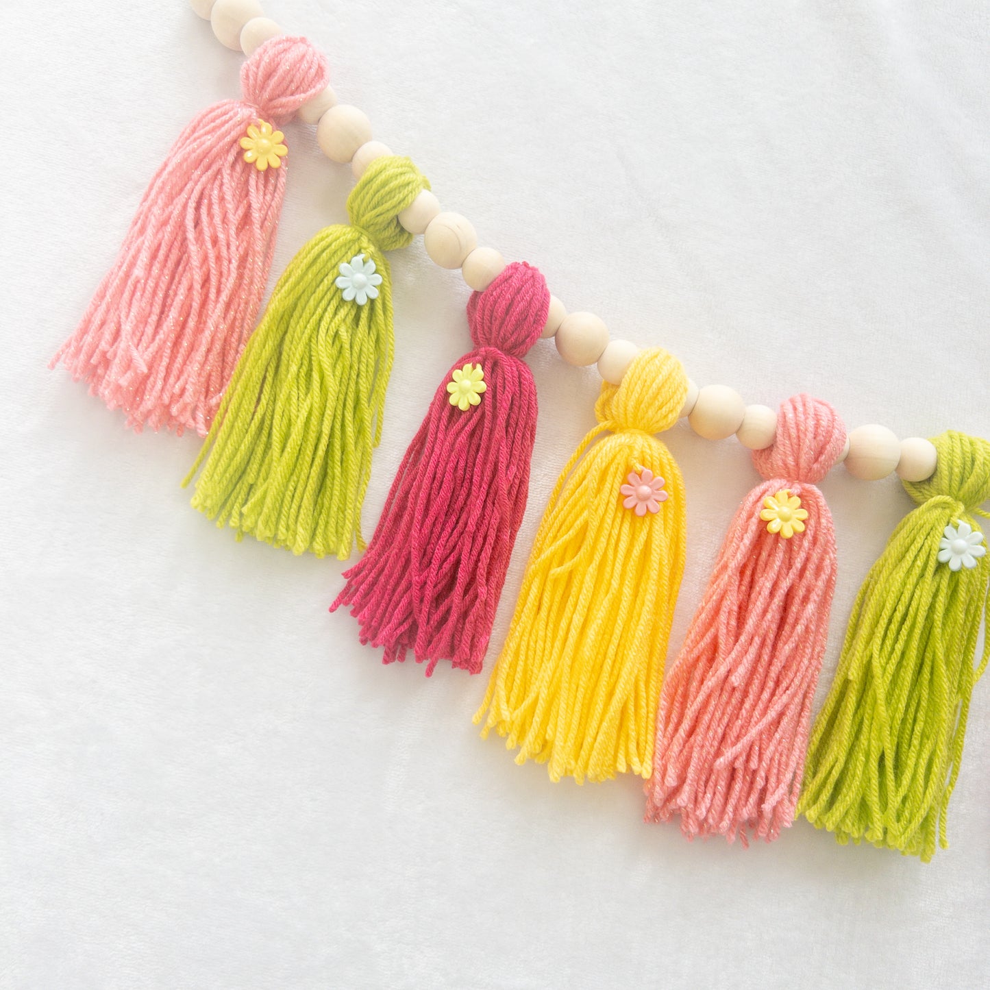 Summer Themed Yarn Tassel Garland