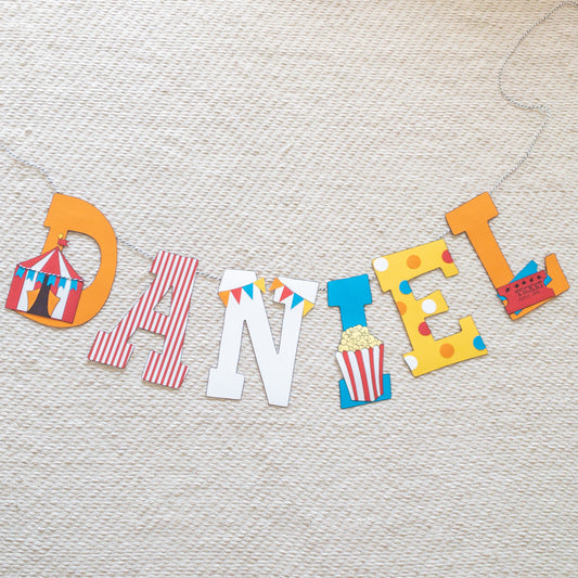 Circus Carnival Big Top Custom Name Banner