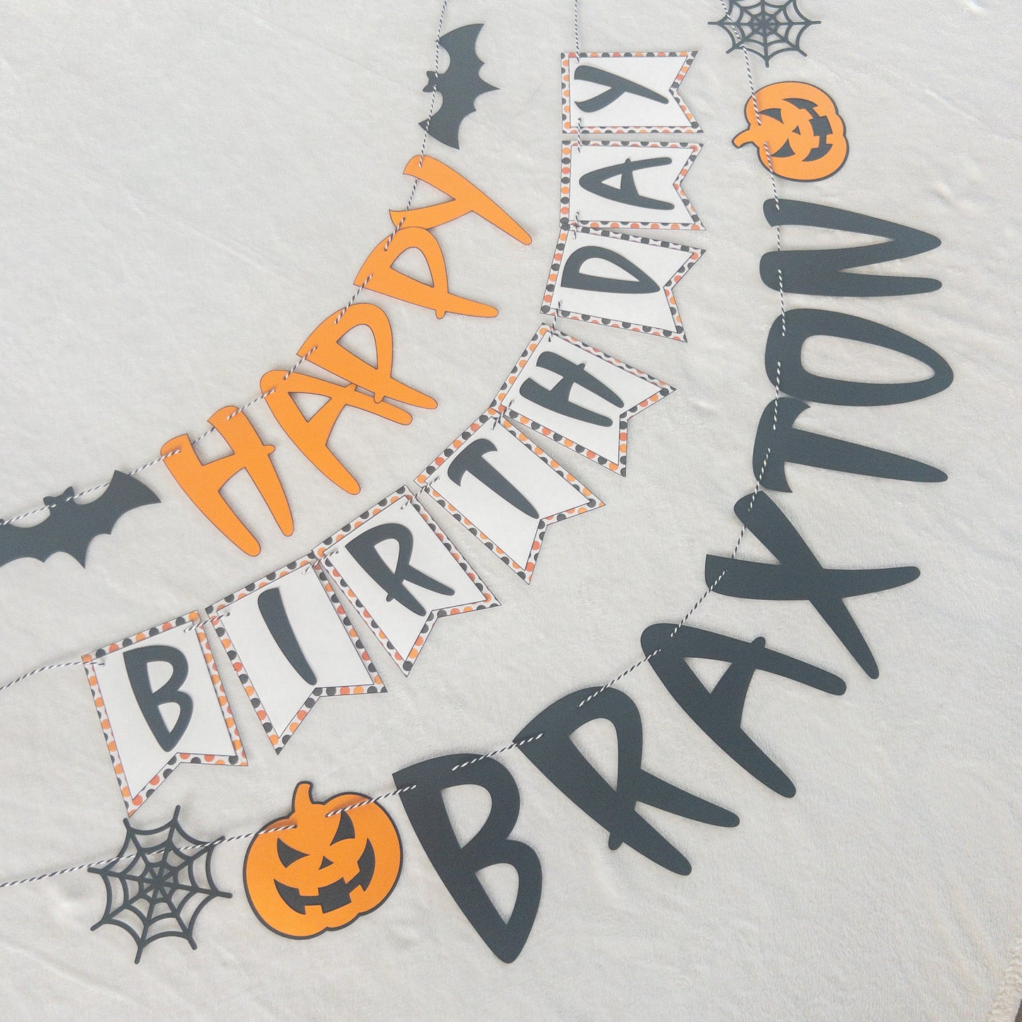 Halloween Themed Custom Happy Birthday Banner