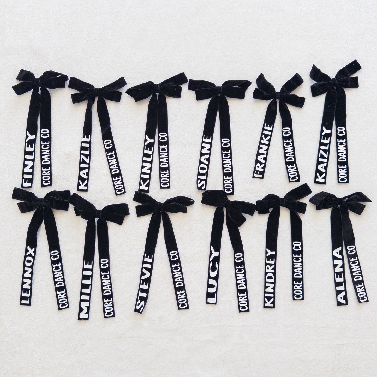 Personalized Velvet Dance Bow