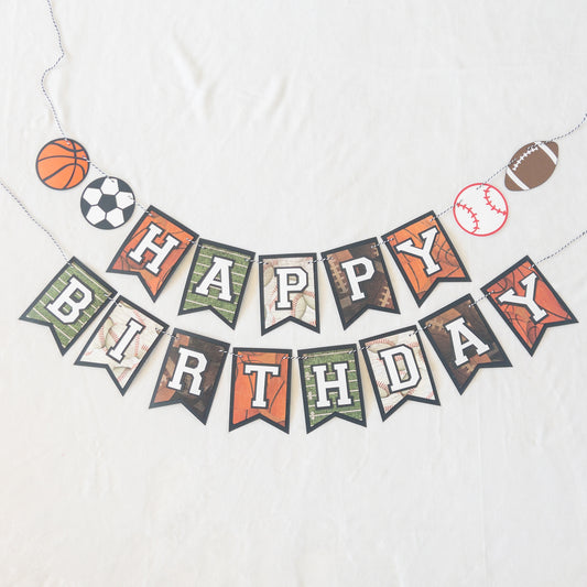 Sports All Star Custom Happy Birthday Banner