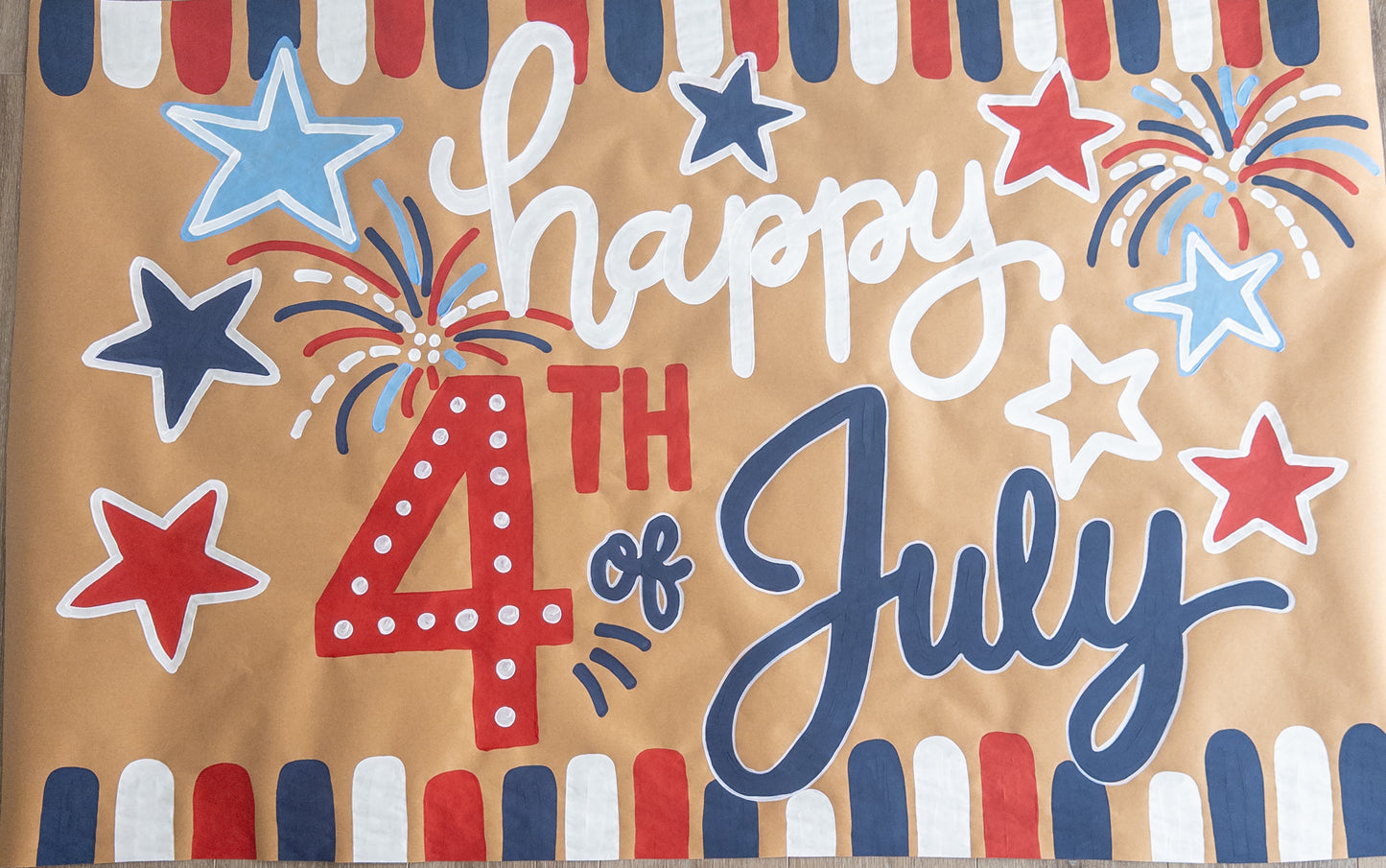 Custom Hand-Painted Kraft Paper Banner