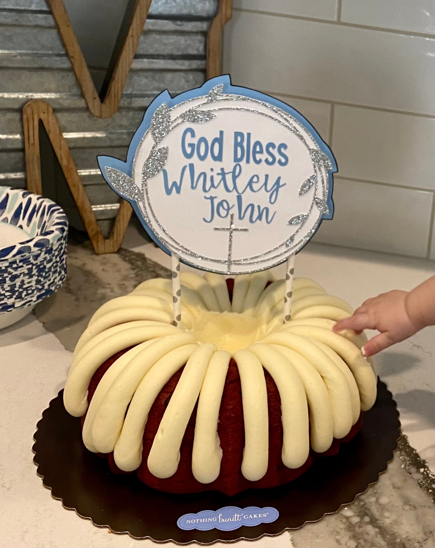 Baptism Christening Cake Topper