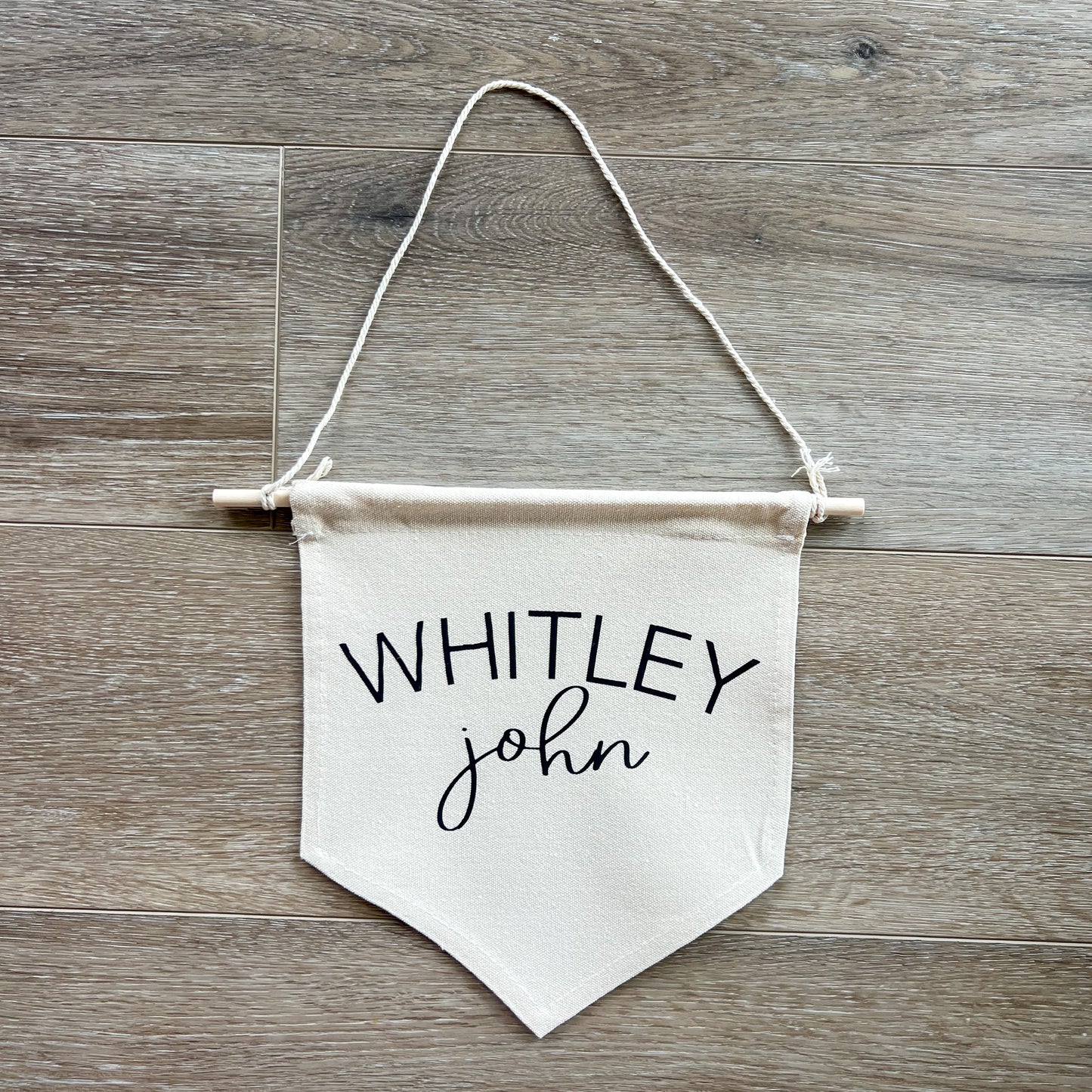 Custom Name Canvas Hanging Pennant