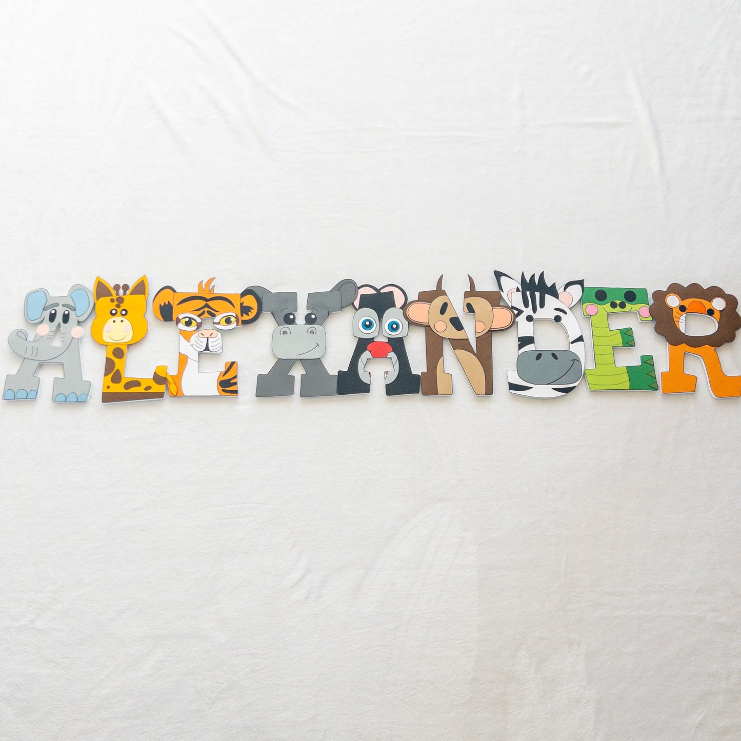 Zoo Safari Animal Custom Wood Letters