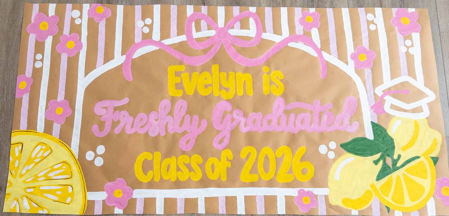 Custom Hand-Painted Kraft Paper Banner