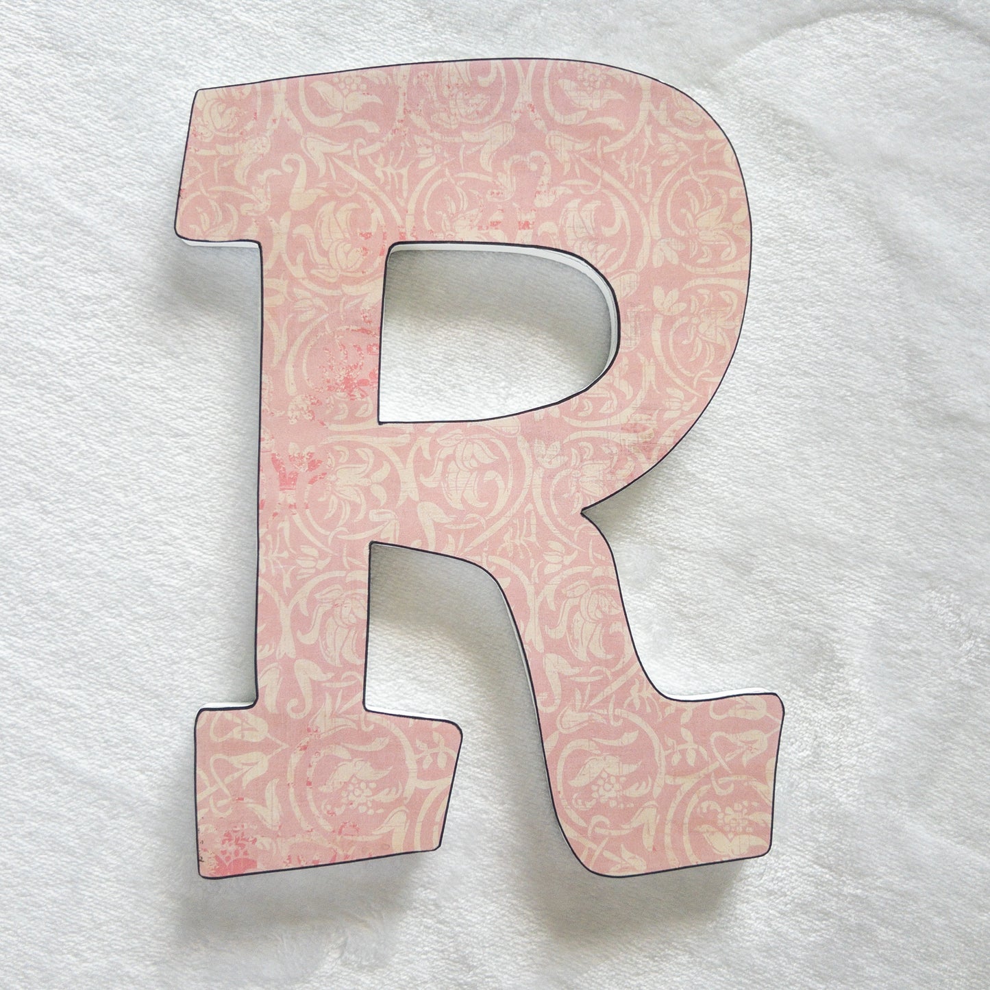 Green Pink and Gold Butterfly Custom Wood Letters