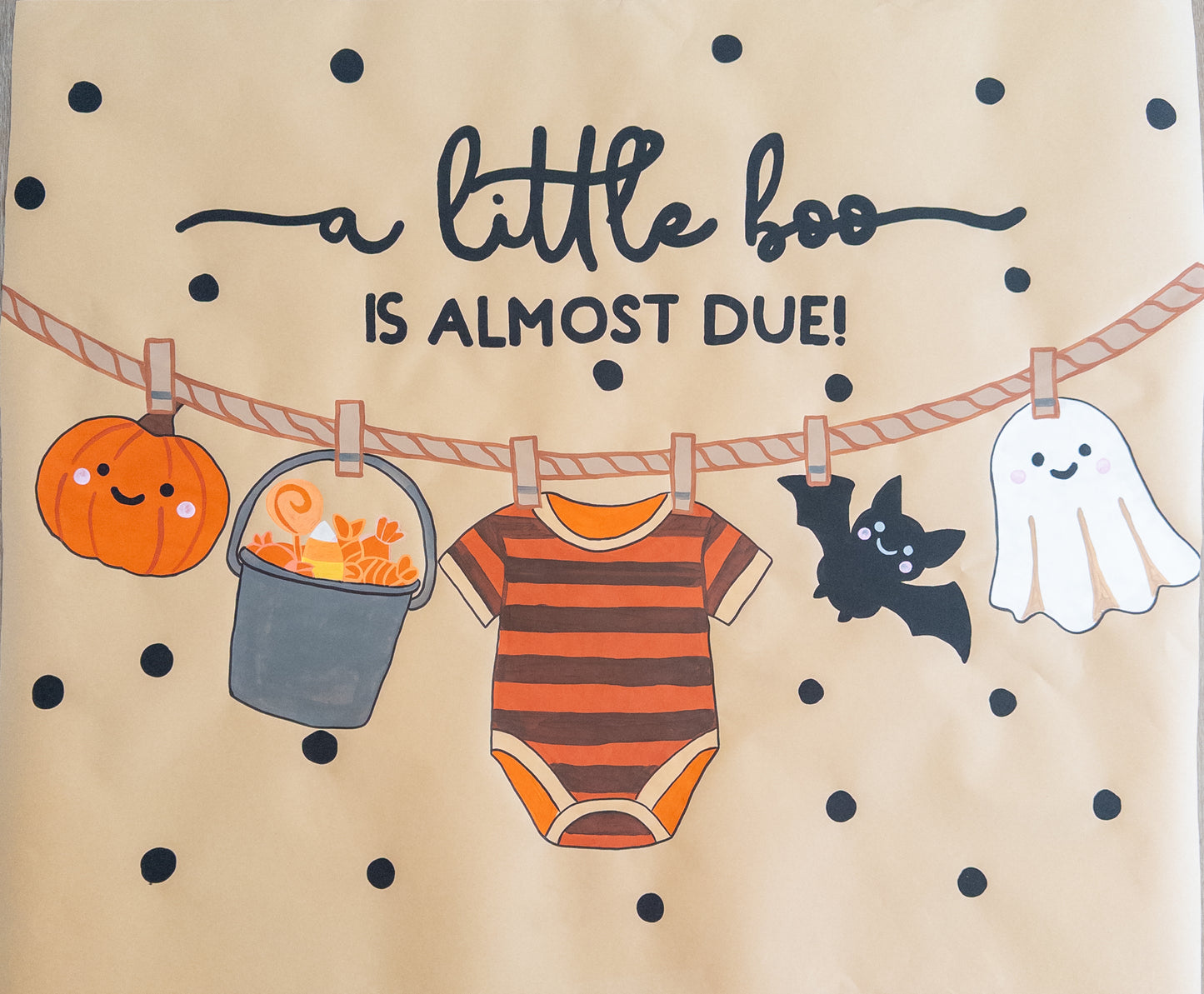 Custom Hand-Painted Kraft Paper Banner